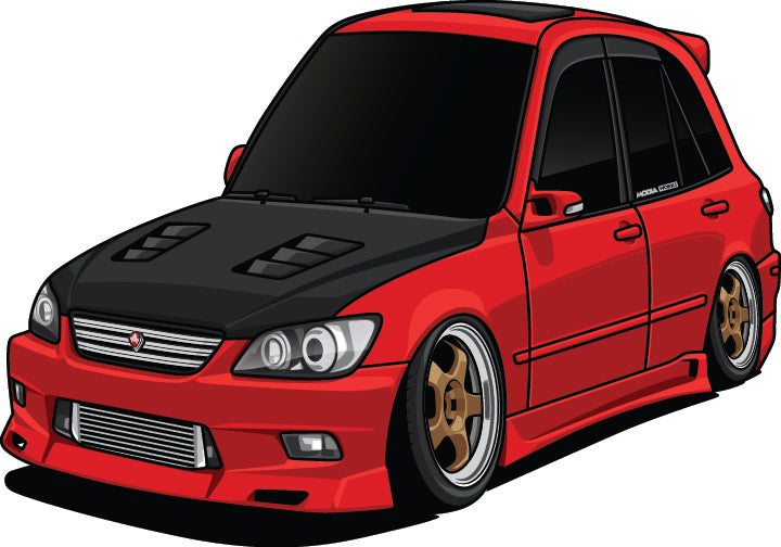 ModiaWorks Lexus Is300 - Red Hatchback Key chains