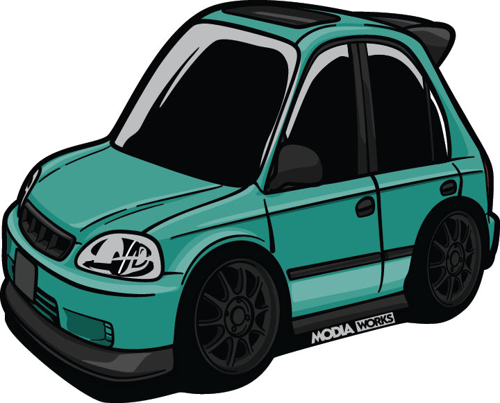 ModiaWorks 4 Door EK HATCH Key Chains