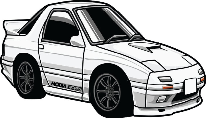 ModiaWorks Mazda rx7- FC Initial D Key chain