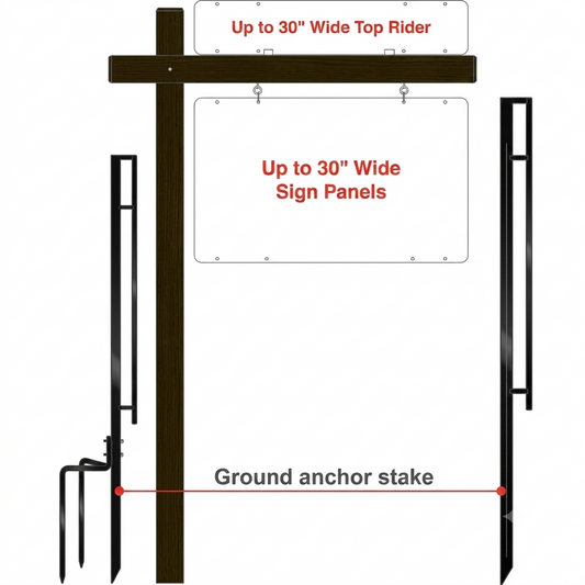 Aluminum Single Arm Sign Post