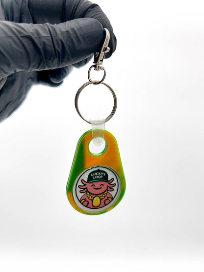 3 Custom NFC Keychains with Your Logo (Limited Edition Color Shift Green)