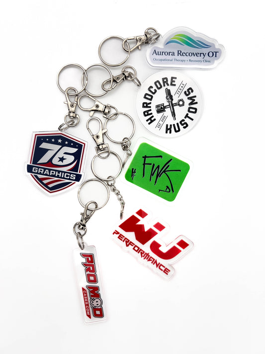 Limited Edition Sample Pack: 10 Custom 3" Acrylic Keychains with Your Logo