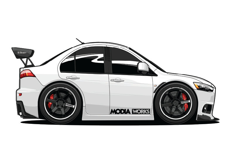 ModiaWorks White Evo X Key Chains