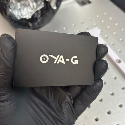 Nerdy Metal Digital Business Card | Silver etch