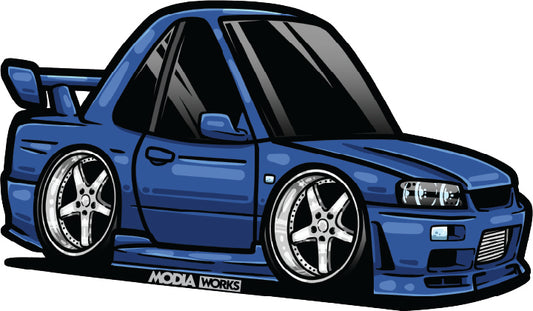 ModiaWorks Blue GTR Key Chains