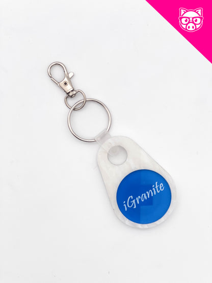 3 Custom NFC Keychains with Your Logo (Limited Edition Marble)