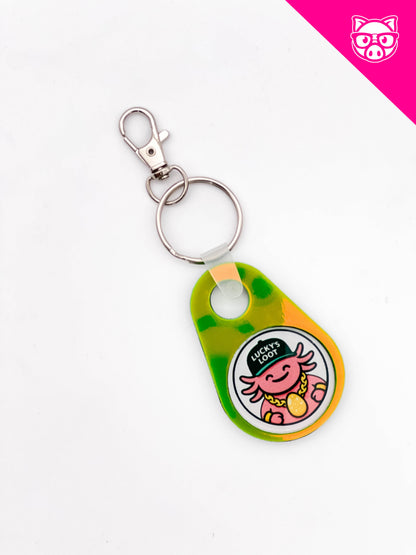 3 Custom NFC Keychains with Your Logo (Limited Edition Color Shift Green)