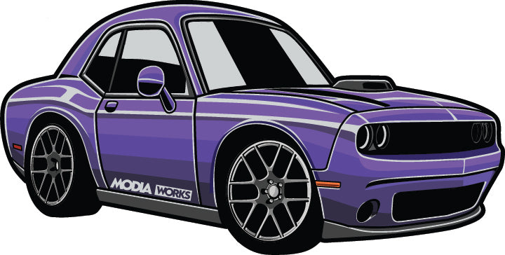 ModiaWorks Dodge Challenger - Purple Key chains