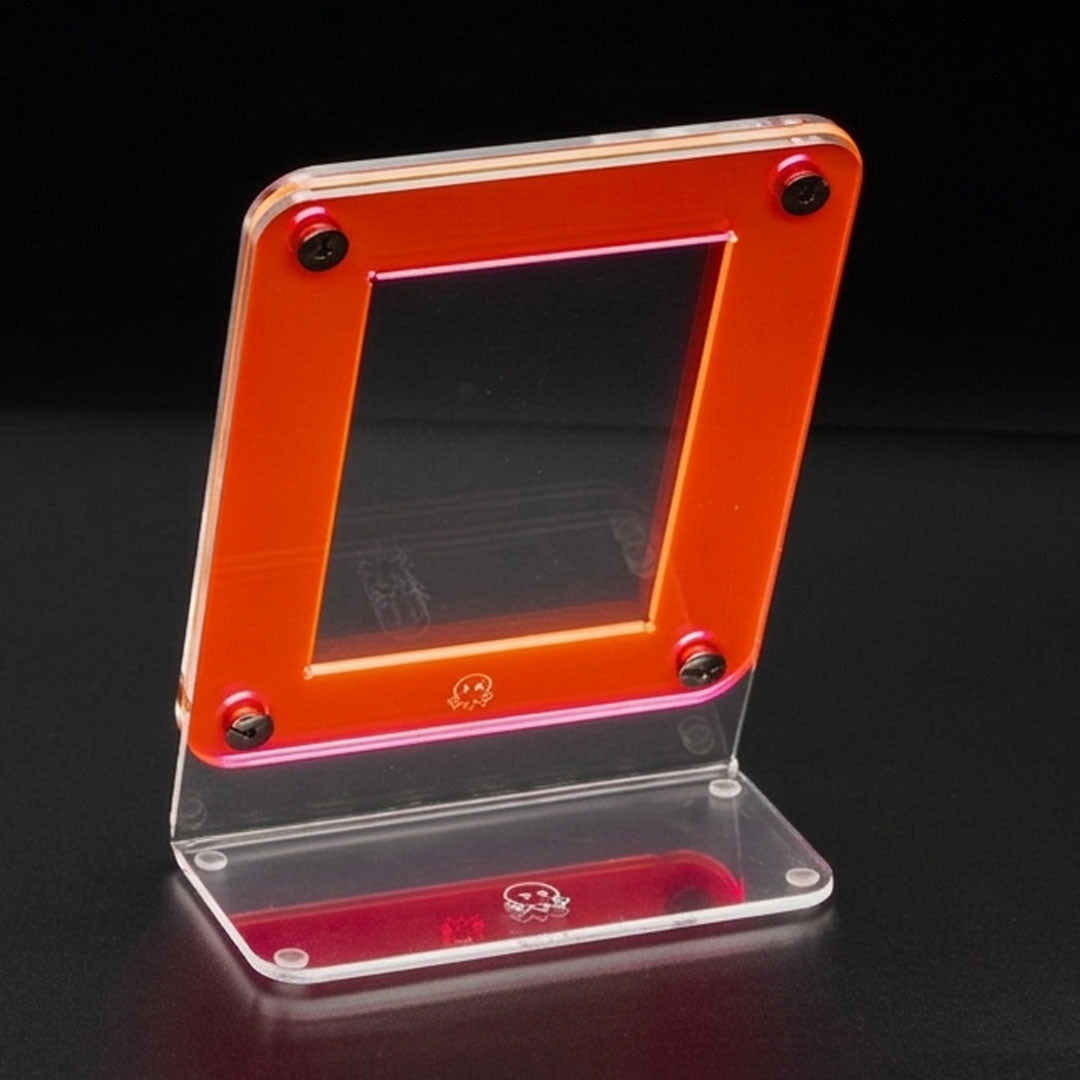 The Single Slant Card Holder (Neon Orange/Pink Clear) Lit Edition