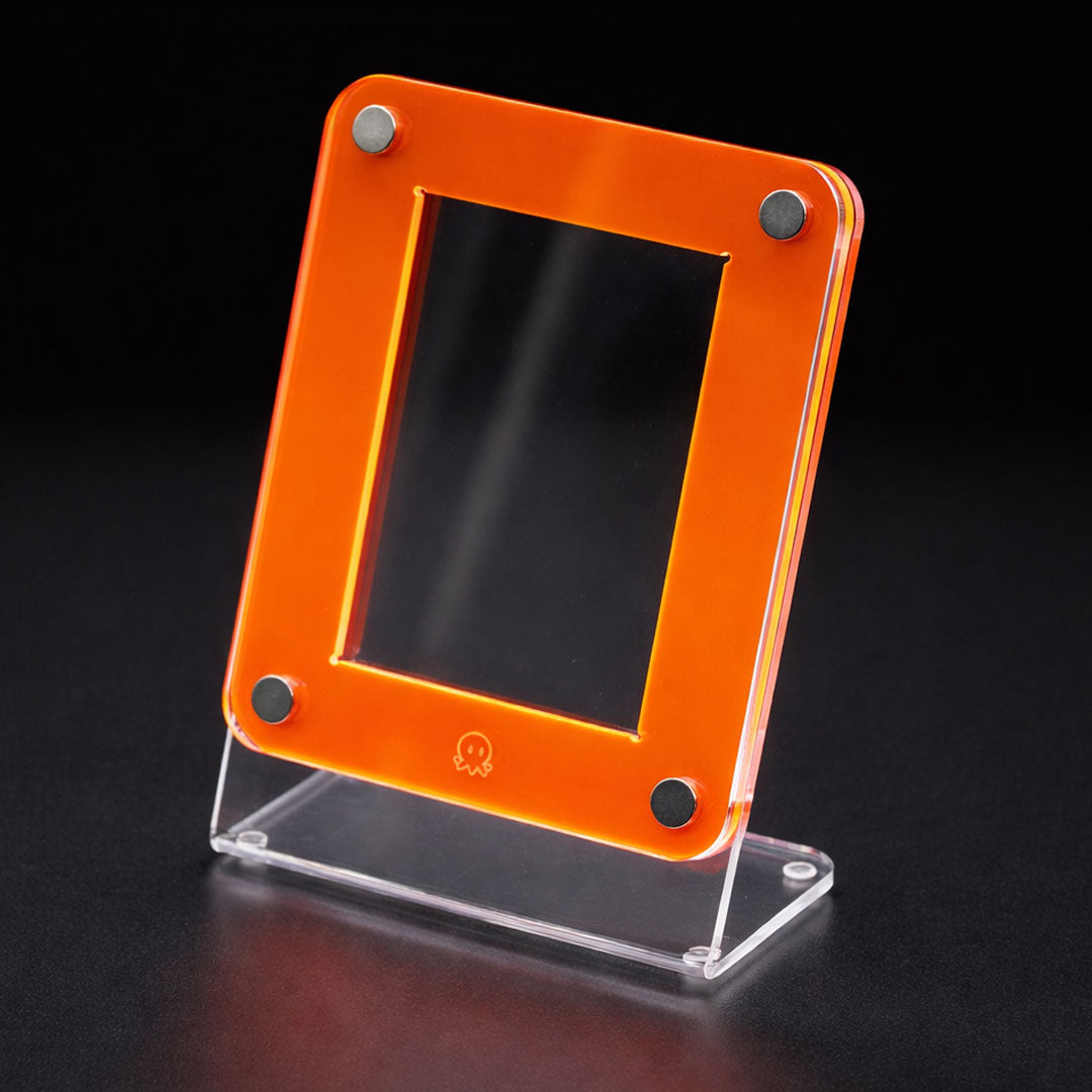 The Single Slant Card Holder (Neon Orange/Pink Clear) Lit Edition
