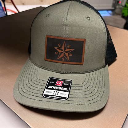 Laser engraving leather patches for hats